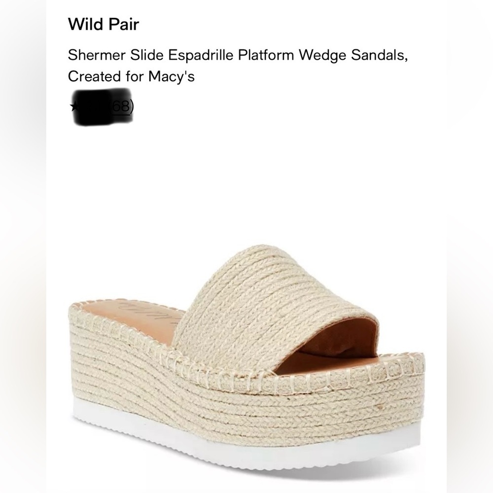🤩”Wild Pair” Shermer Slide Espadrille Platform Sandals Beige w/White Soles” - Picture 15 of 16